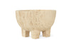 Jillian Four Leg Bowl - Travertine