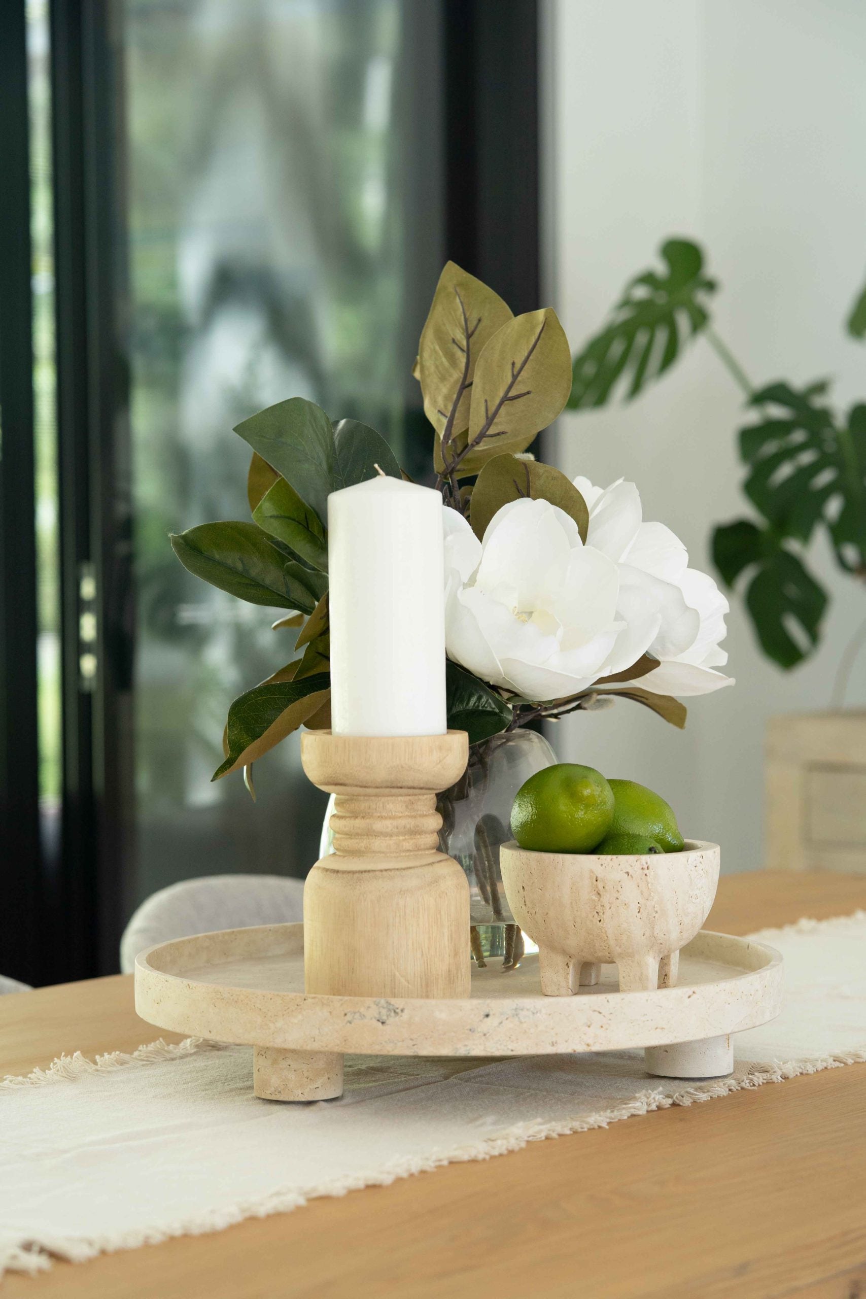 Jillian Serving Stand - Travertine