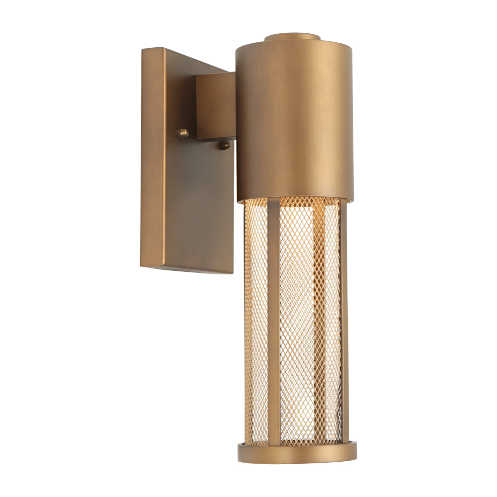 Kirkley 1 Light Exterior Wall Light - Aged Brass