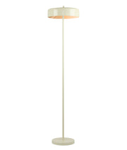 Floor ES Metal Glossy Cream Drum Shade OD 350 mm H1500 mm Round Base