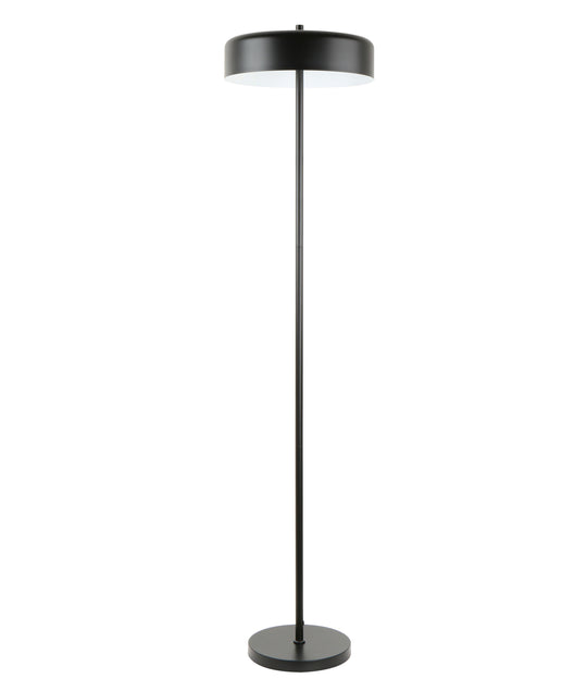 Floor ES Metal Matt Black Drum Shade OD 350 mm H1500 Round Base