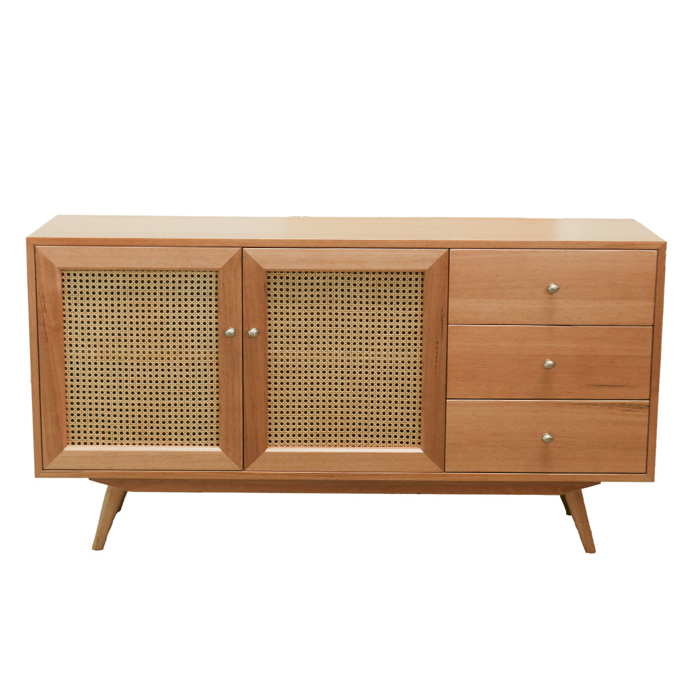 Kiama Buffet Natural Cane 2 Door 3 Drawer 1.5m