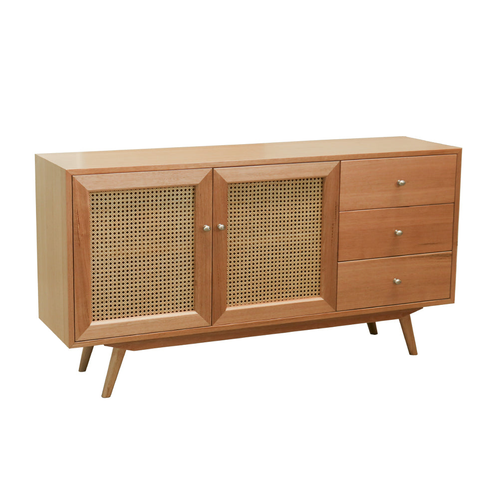 Kiama Buffet Natural Cane 2 Door 3 Drawer 1.5m