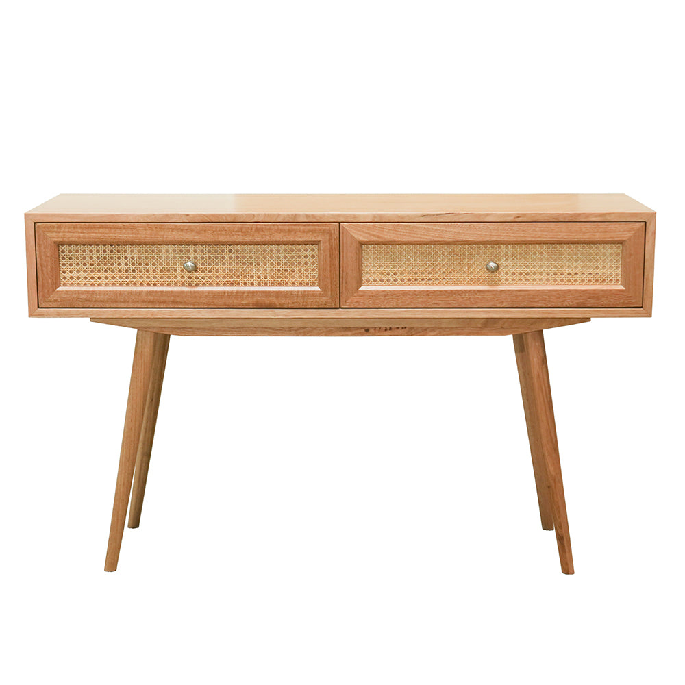 Kiama Hall Table 2 Drawer With Natural Cane