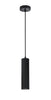 Pendant GU10 10W Black Aluminium Ribbed Cylinder OD 65mm