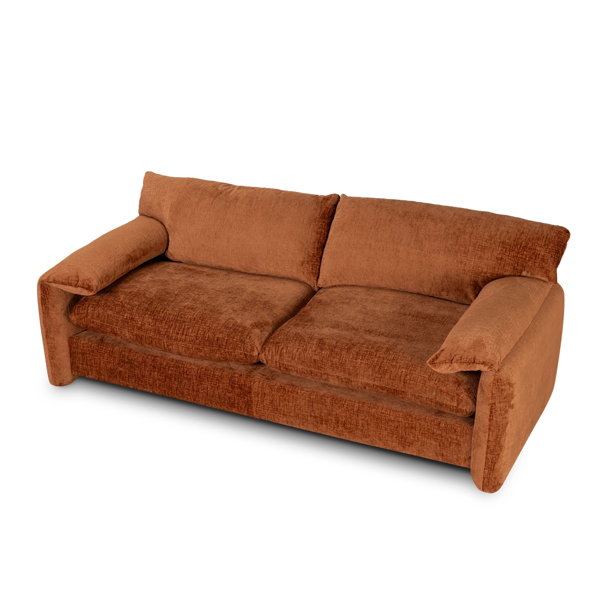 Jordie 3 Seater Fabric Sofa - Pumpkin