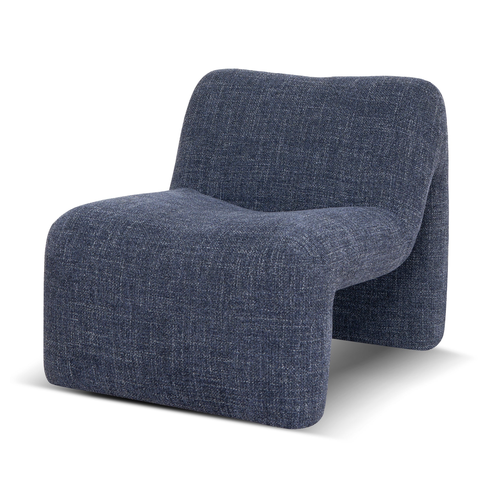 Saini Fabric Lounge Chair - Moss Navy