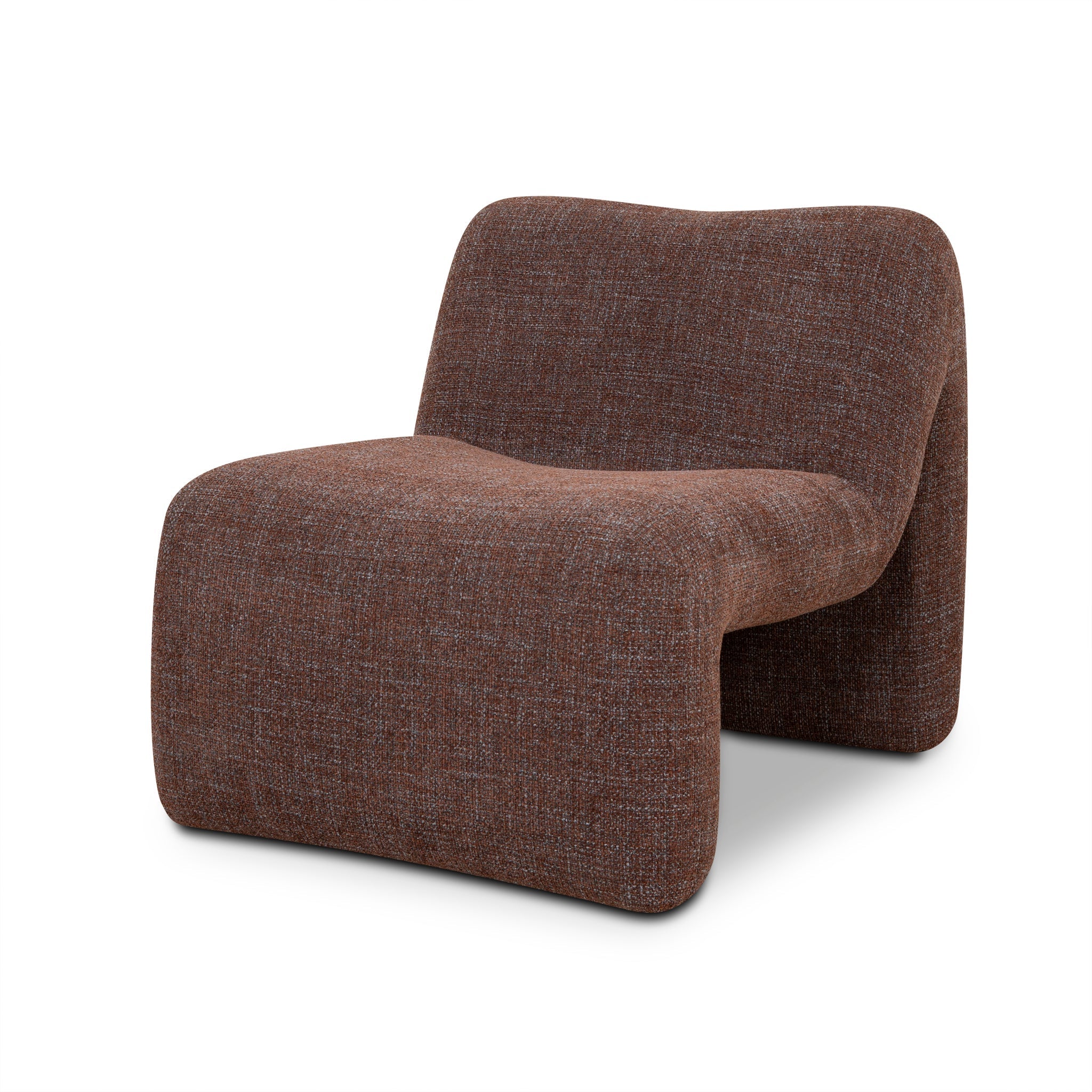 Saini Fabric Lounge Chair - Moss Brown