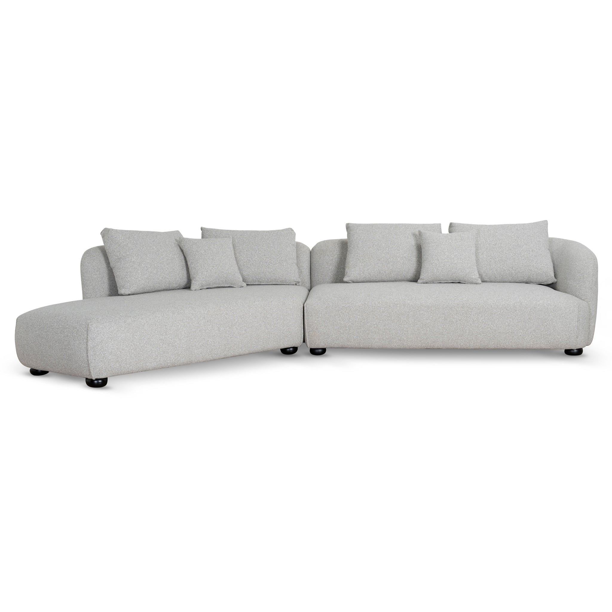 Marius 3 Seater Left Chaise Sofa - Clay Grey