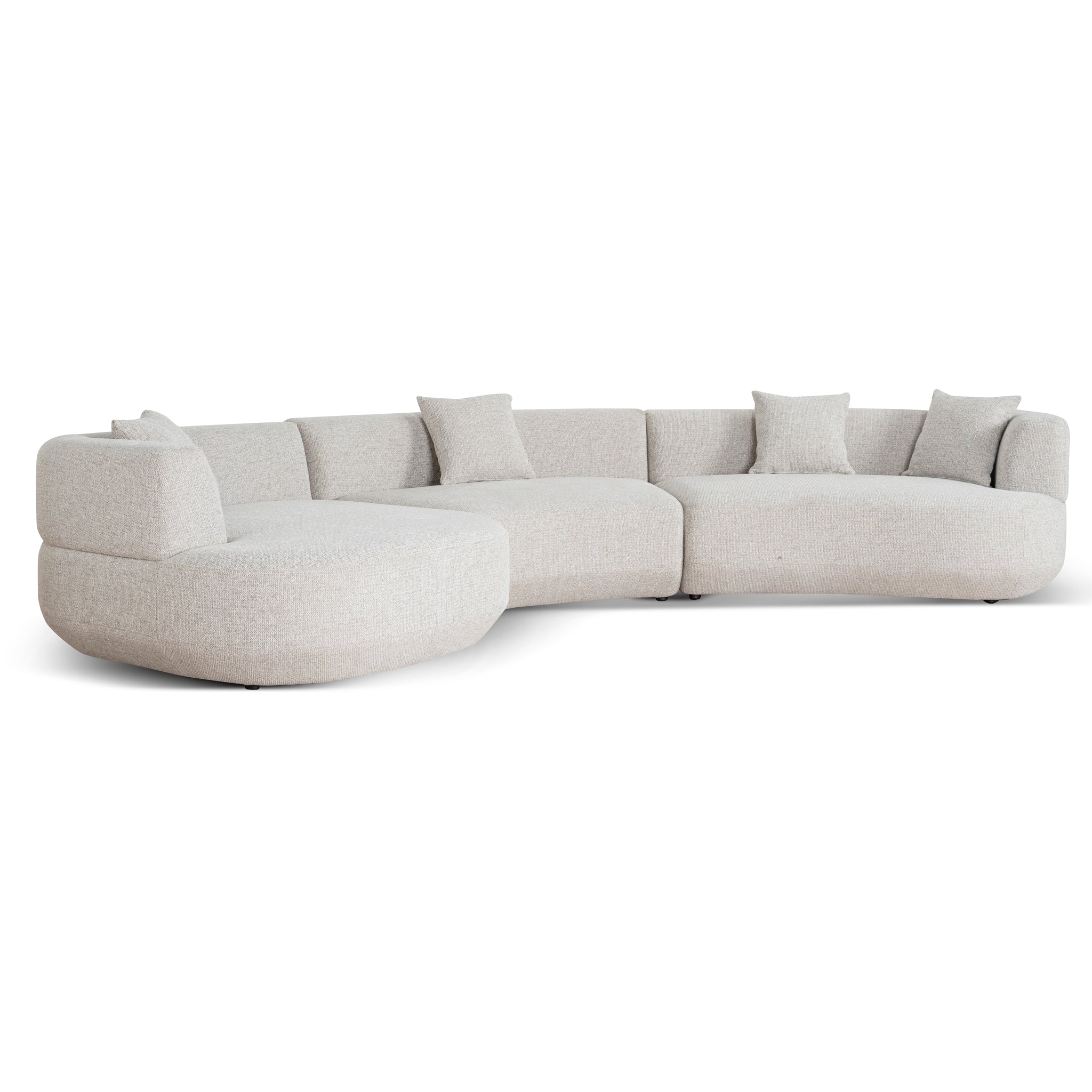 Roly Modular Left Chaise Sofa - Coral Natural Linen
