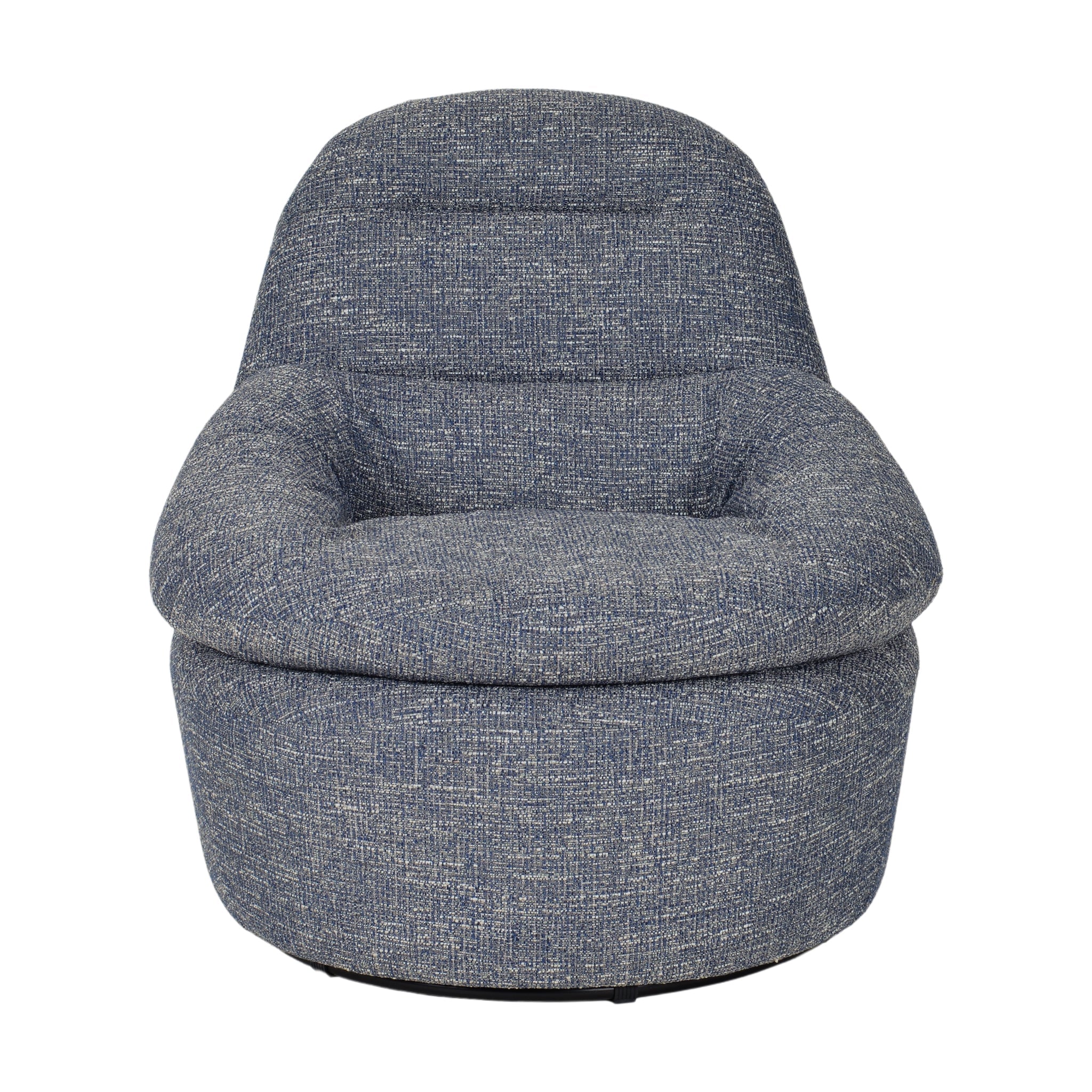 Nalini Swivel Lounge Chair - Prussian Blue