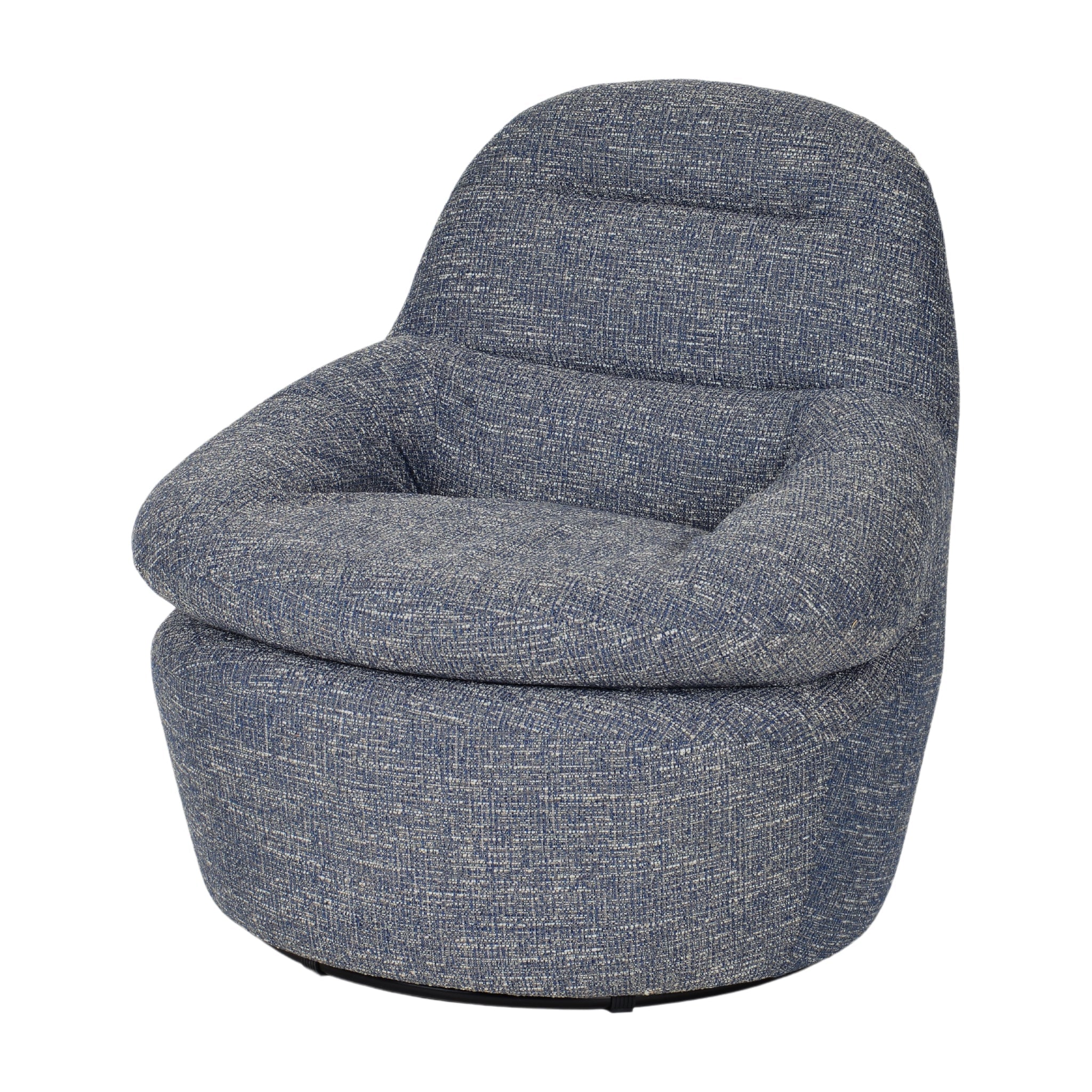 Nalini Swivel Lounge Chair - Prussian Blue