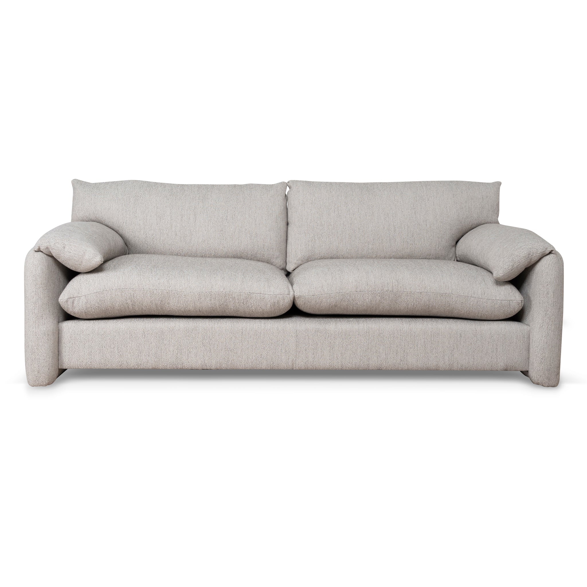 Jordie 3 Seater Fabric Sofa - Light Grey
