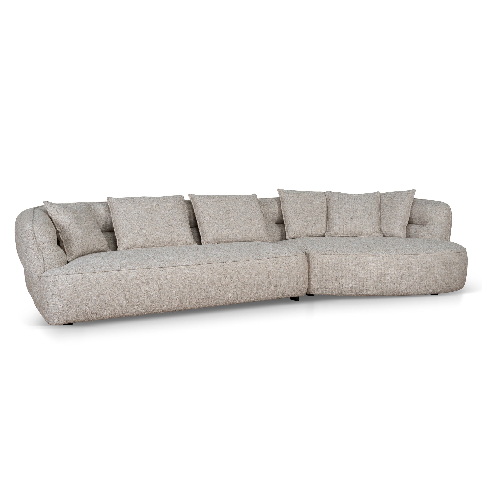 Rowe Right Chaise Sofa - Pale Beige