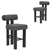 Remy Black Barstool - Field Charcoal - (Set of 2)