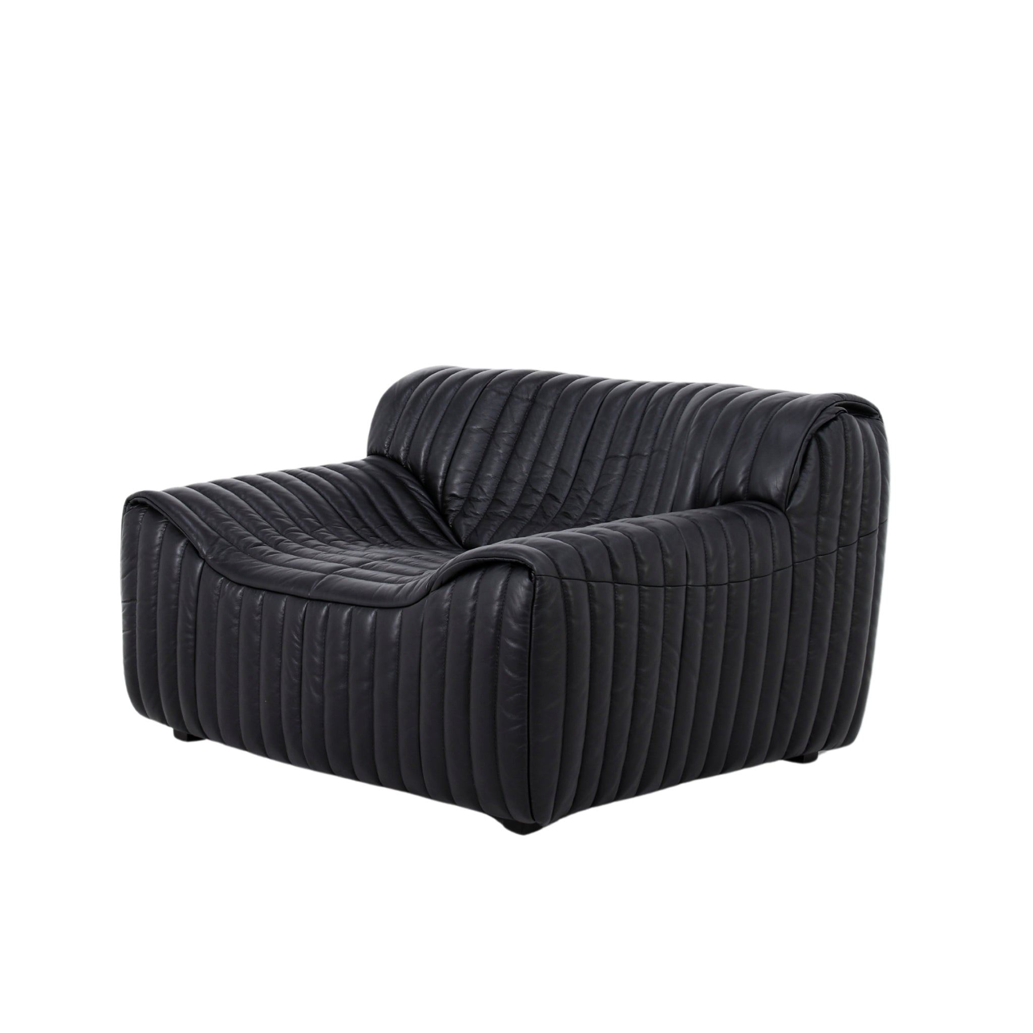 Duvina Armchair - Black Leather