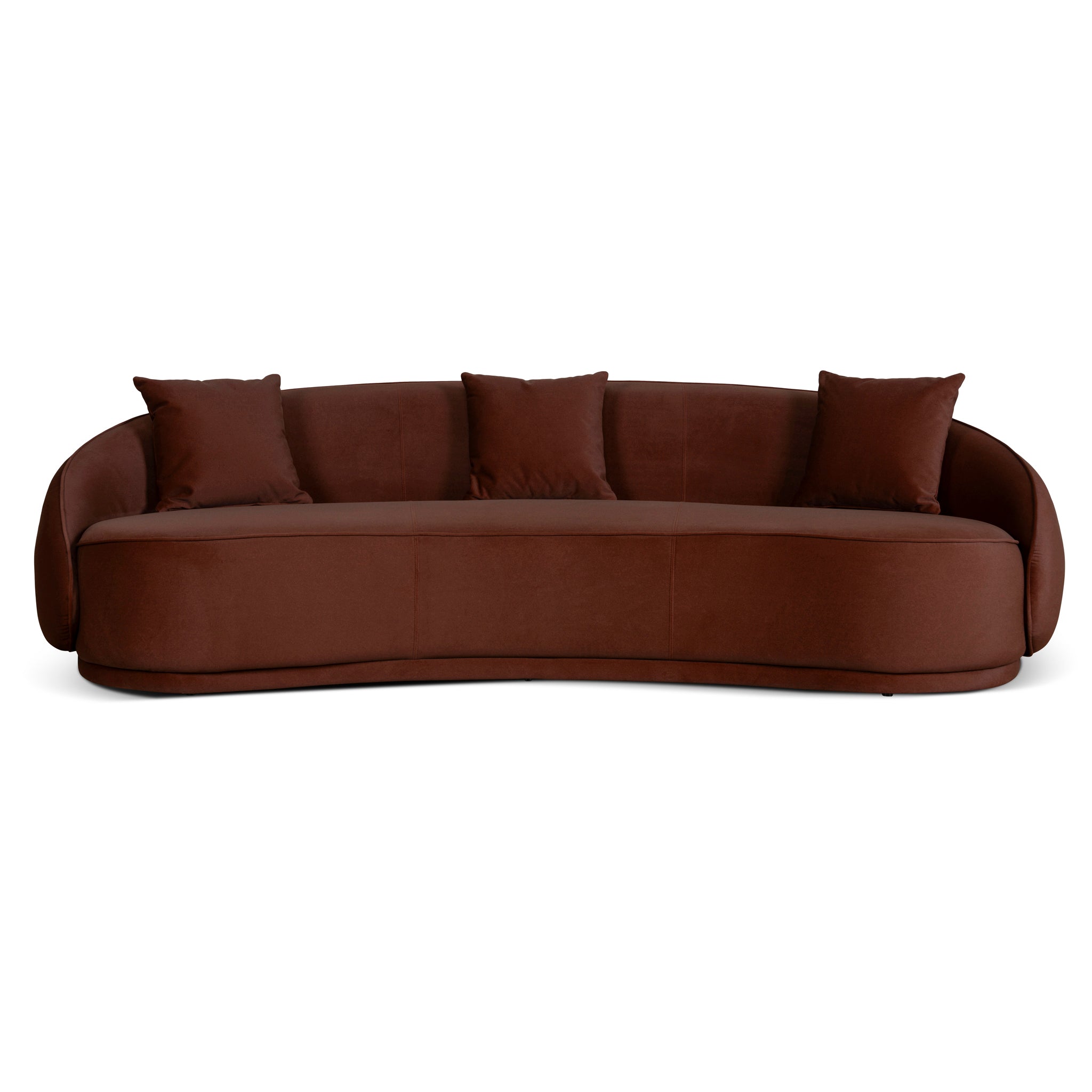 Jake 4 Seater Fabric Sofa - Red Bronze