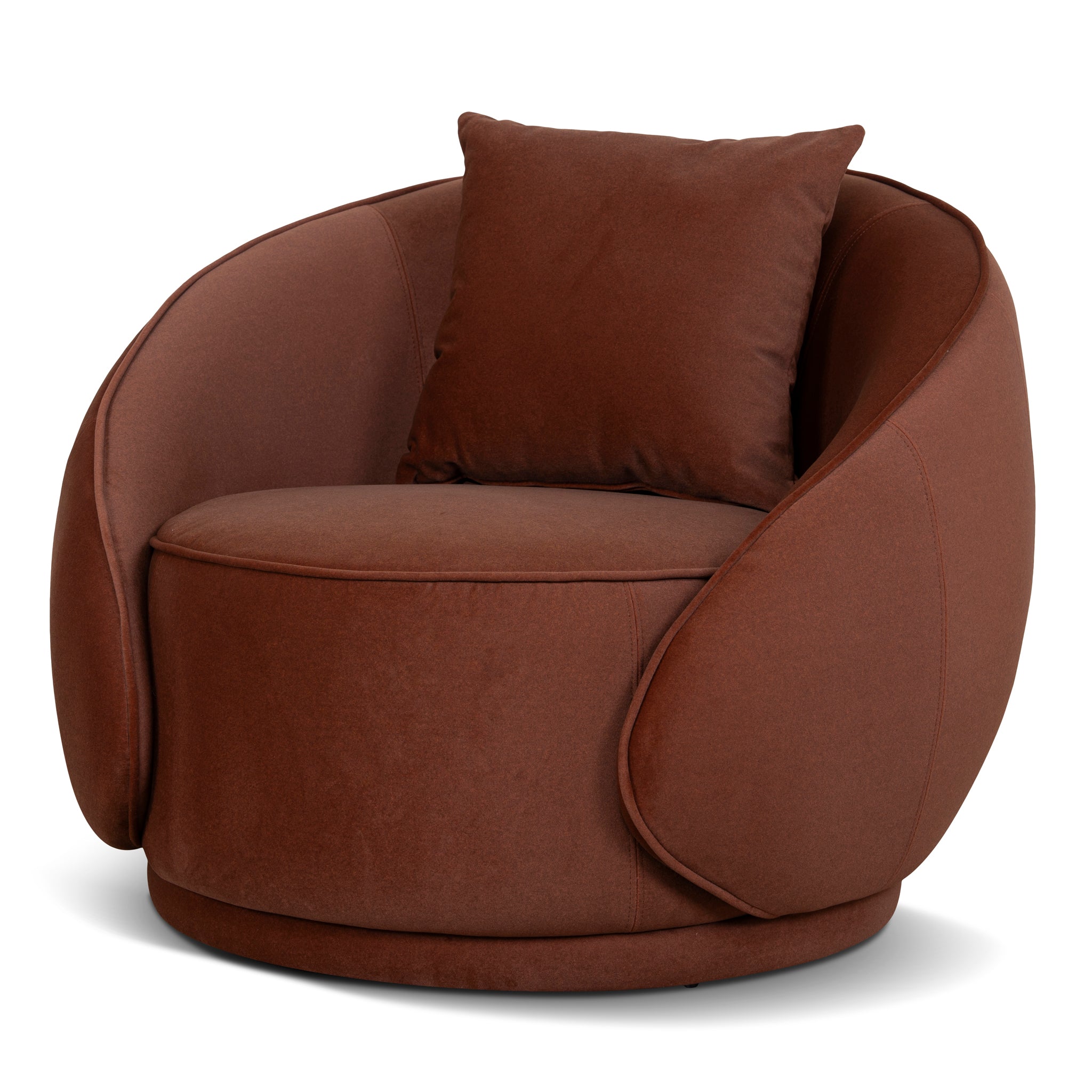 Jake Fabric Armchair - Red Bronze