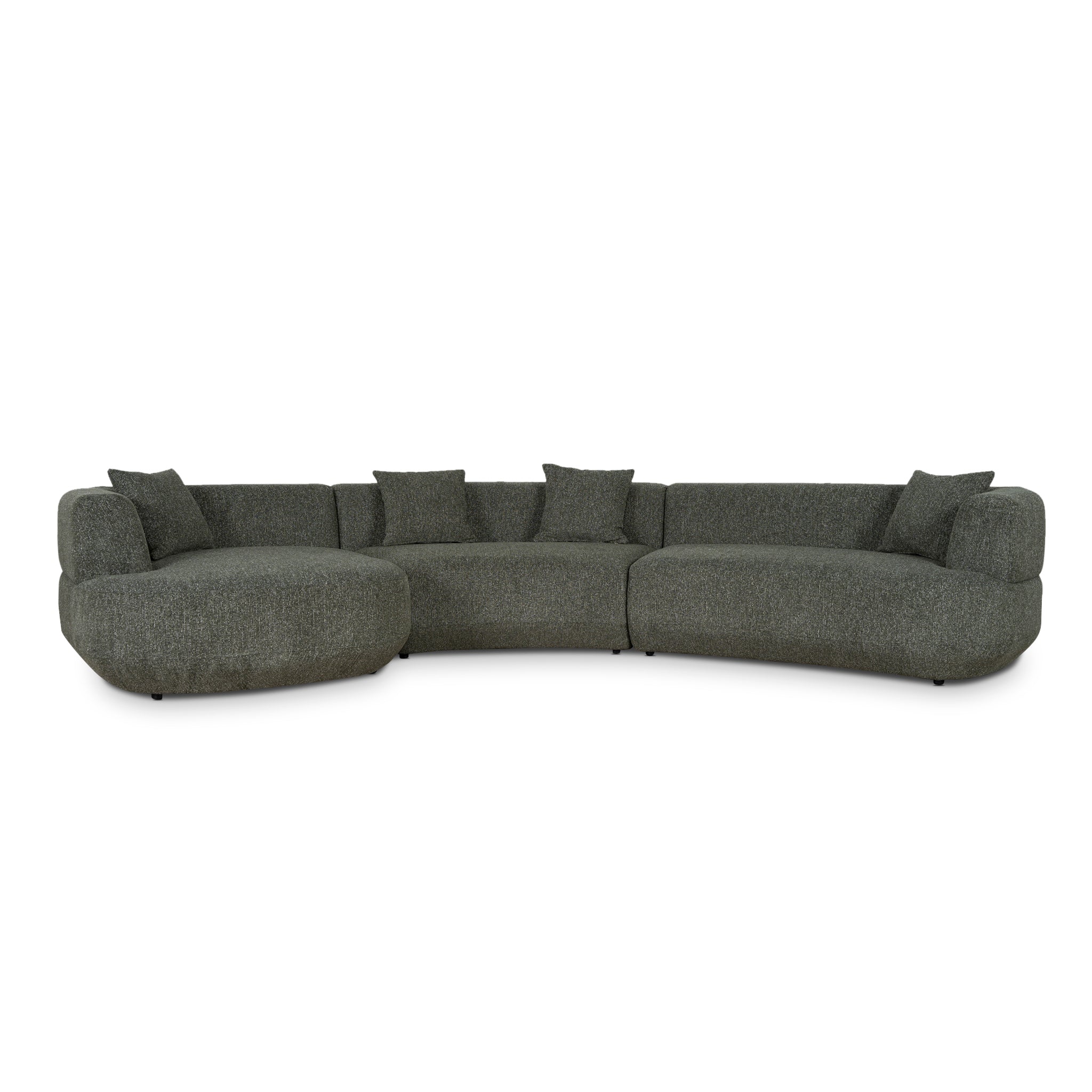 Roly Modular Left Chaise Sofa - Canopy Green