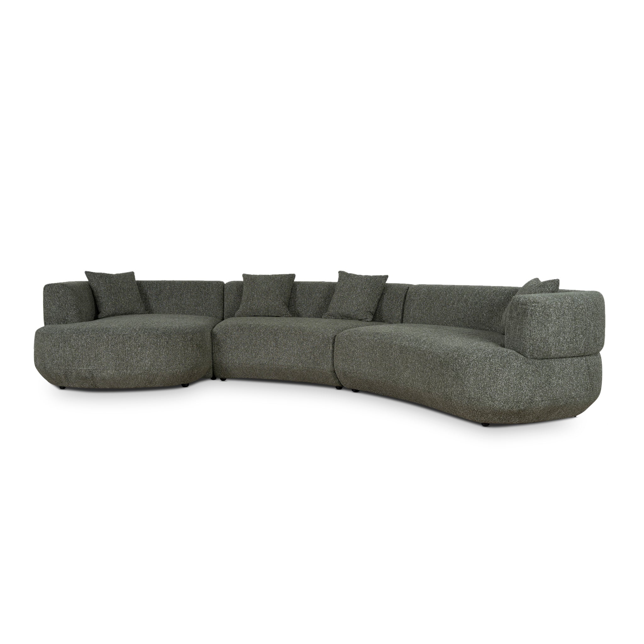 Roly Modular Left Chaise Sofa - Canopy Green