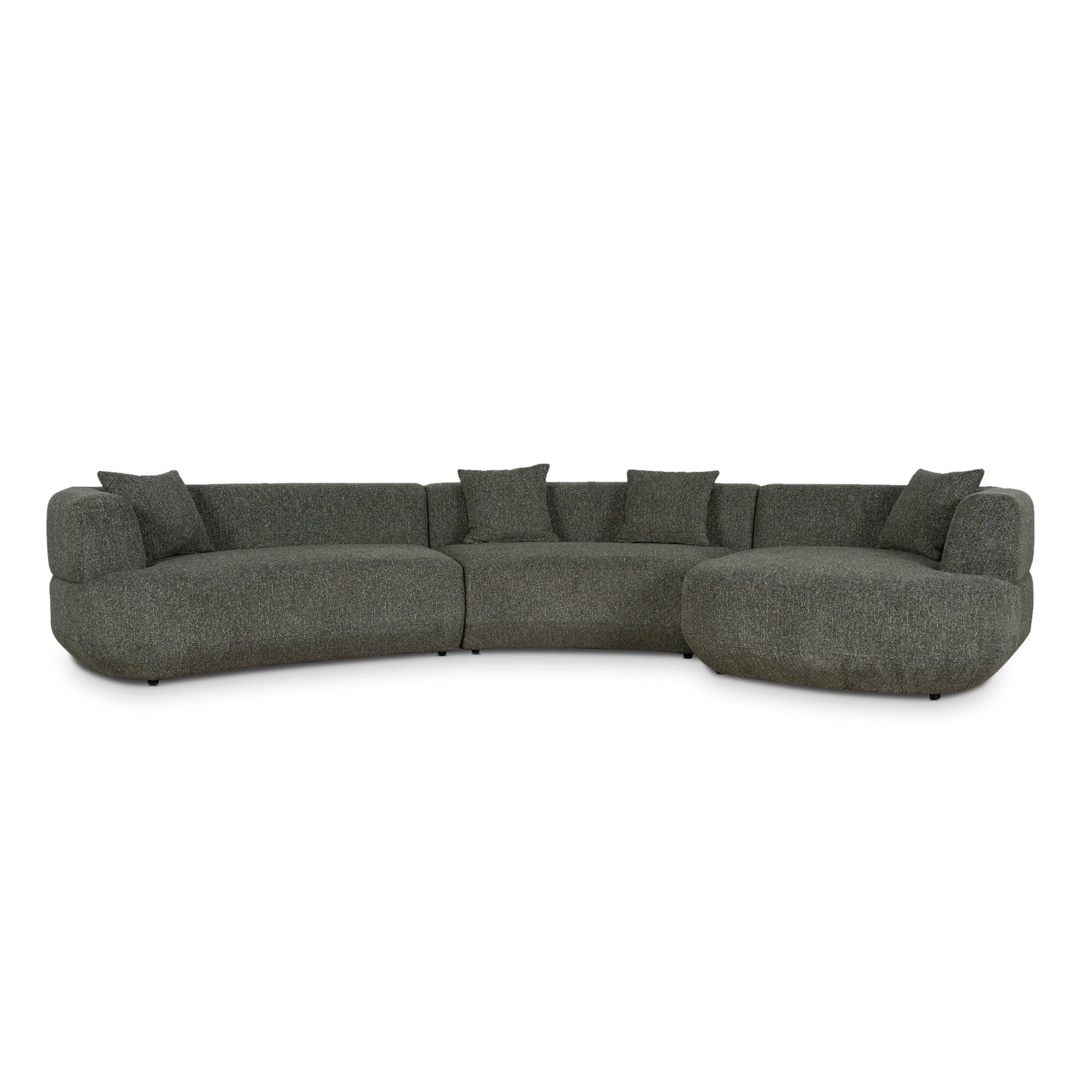 Roly Modular Right Chaise Sofa - Canopy Green