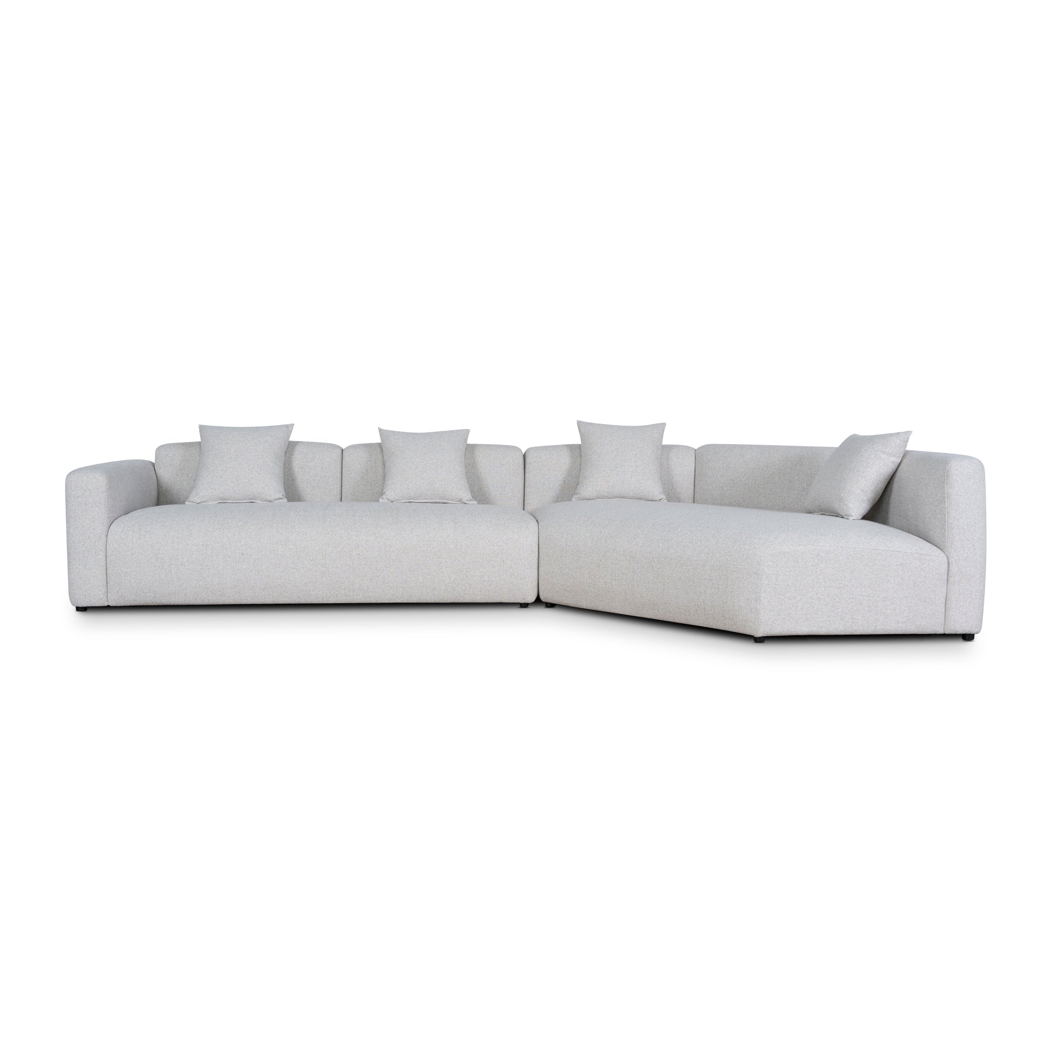 Vestra Left Arm Corner Sofa - Textured Beige