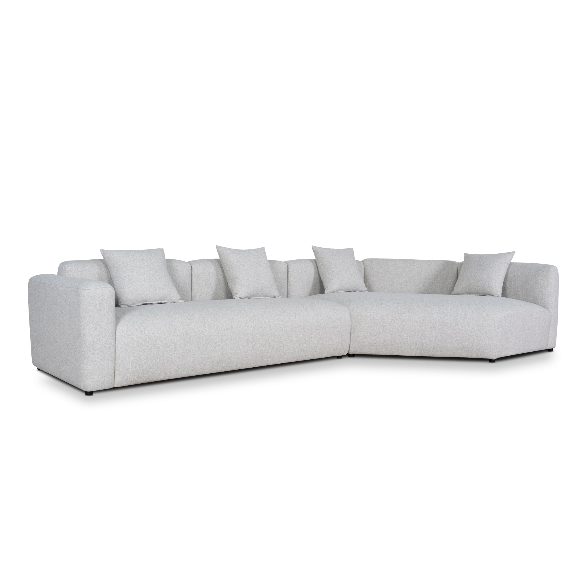 Vestra Left Arm Corner Sofa - Textured Beige