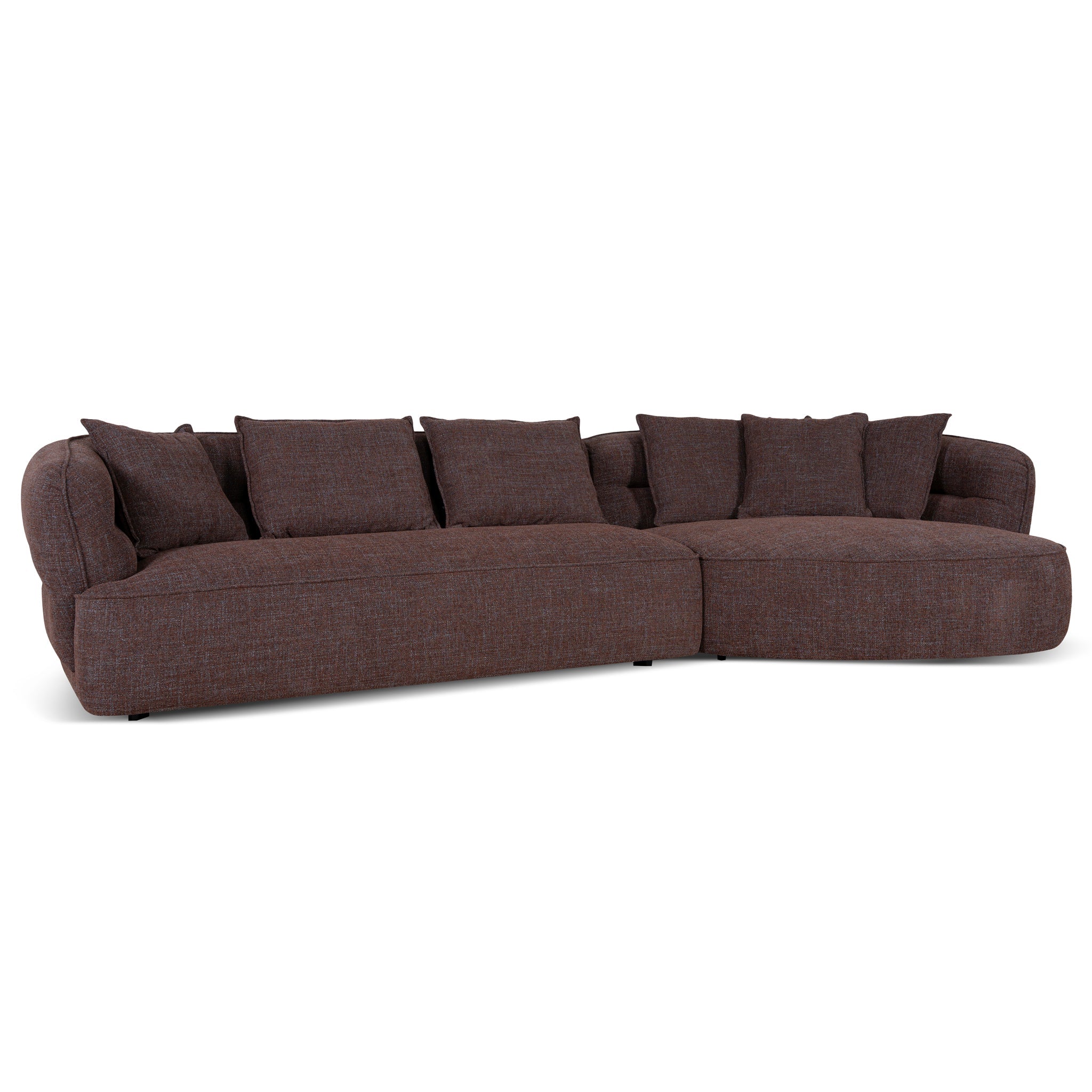 Rowe Right Chaise Sofa - Moss Brown