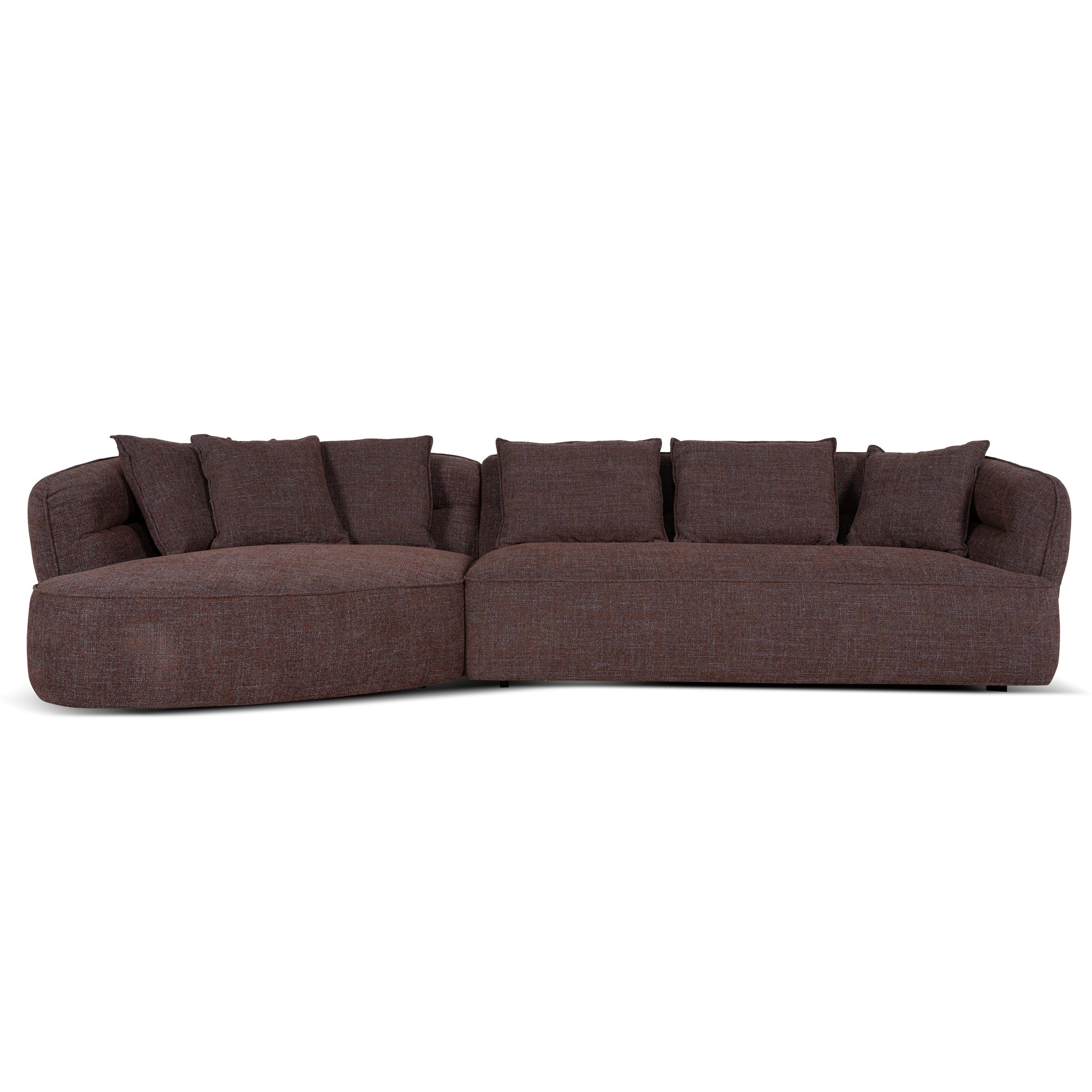 Rowe Left Chaise Sofa - Moss Brown