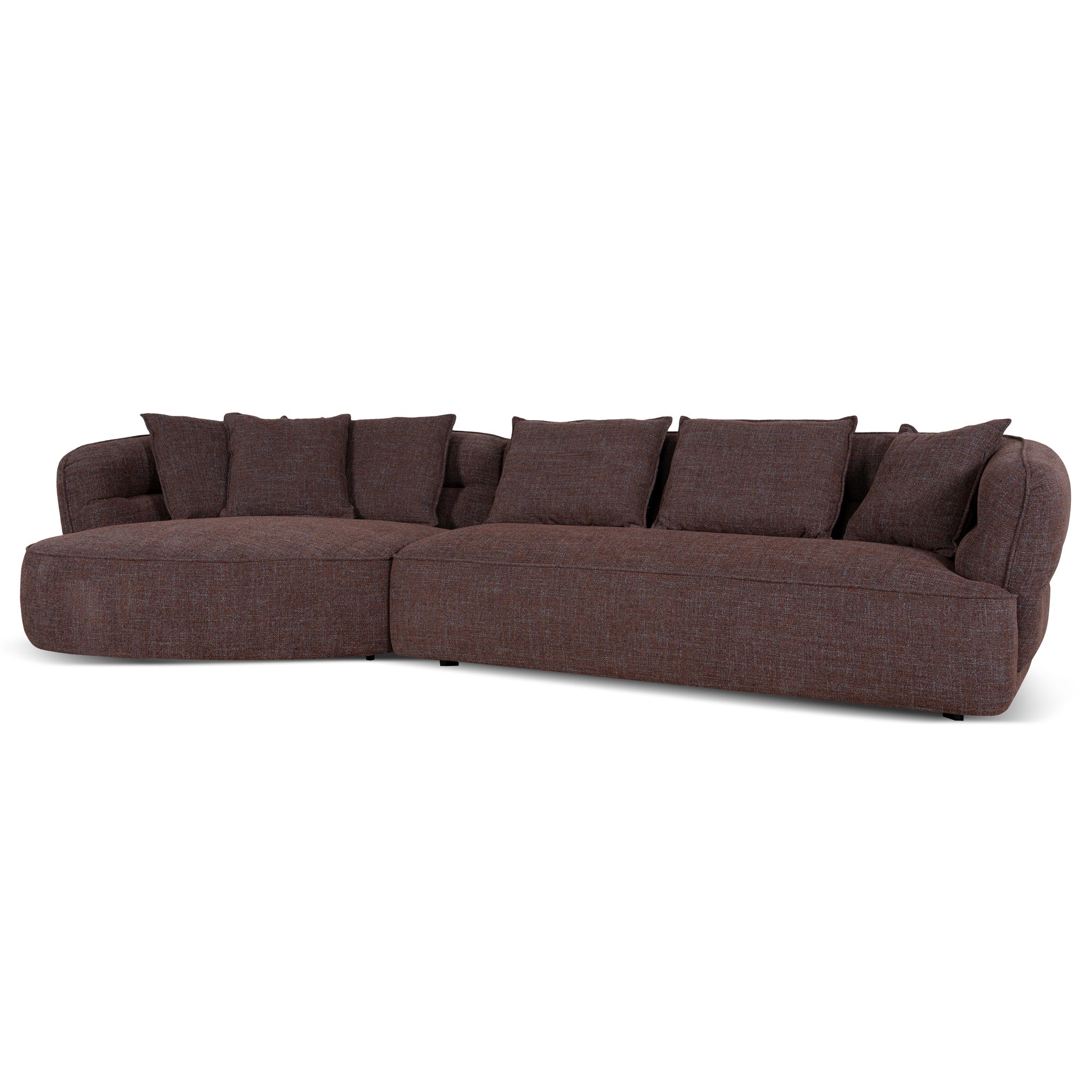 Rowe Left Chaise Sofa - Moss Brown