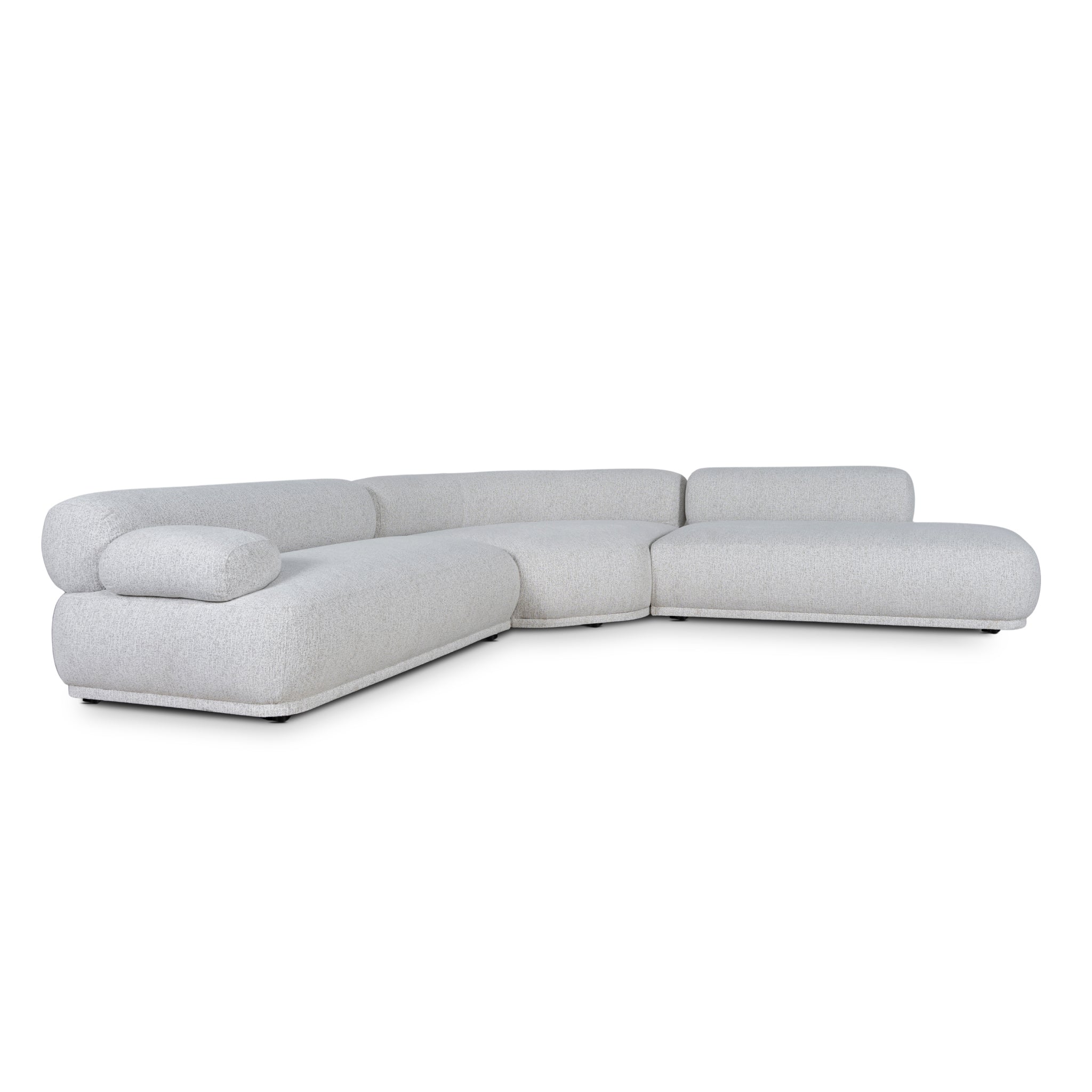 Solara Right Armless Modular Corner Sofa - Almond Beige