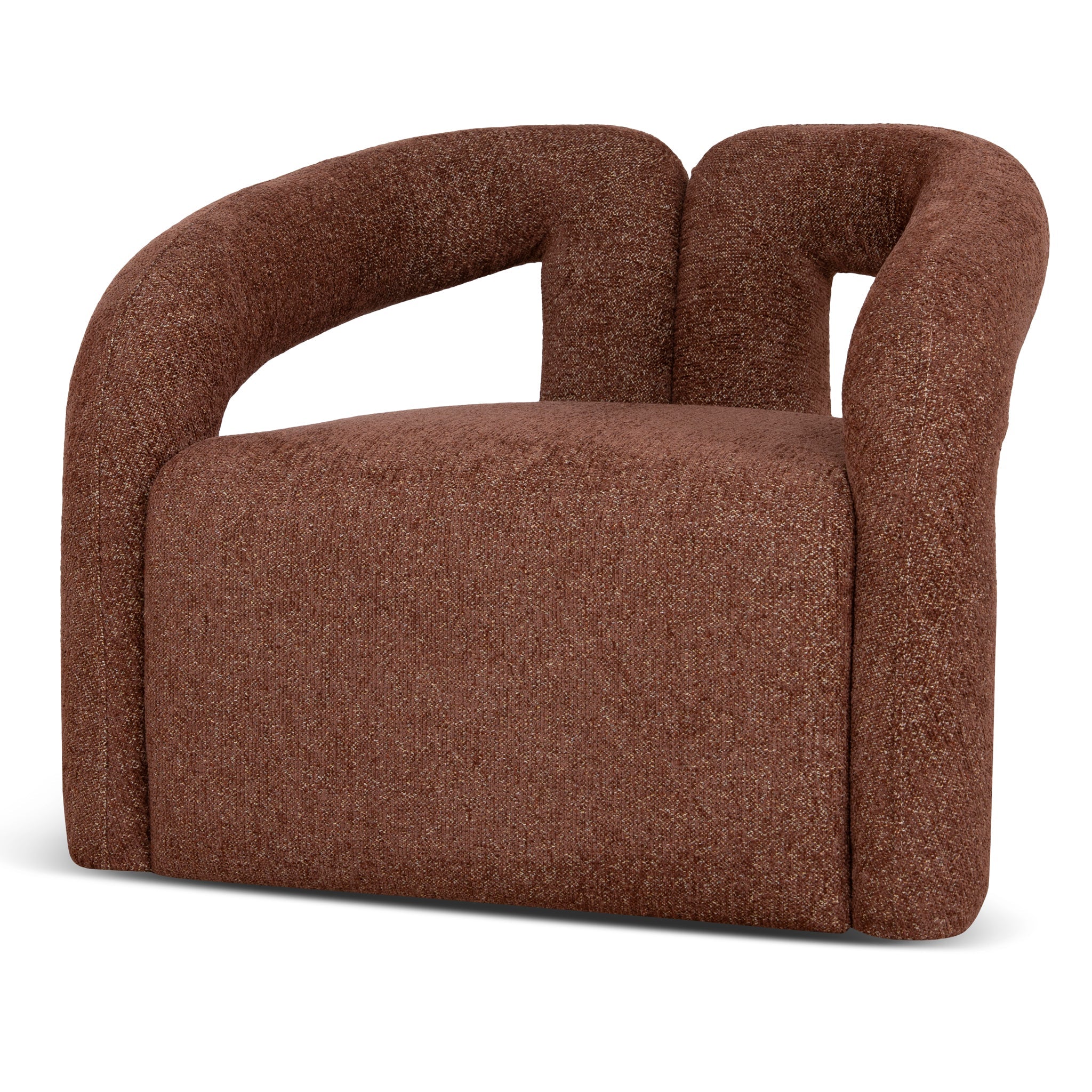 Barta Fabric Armchair - Warm Brown