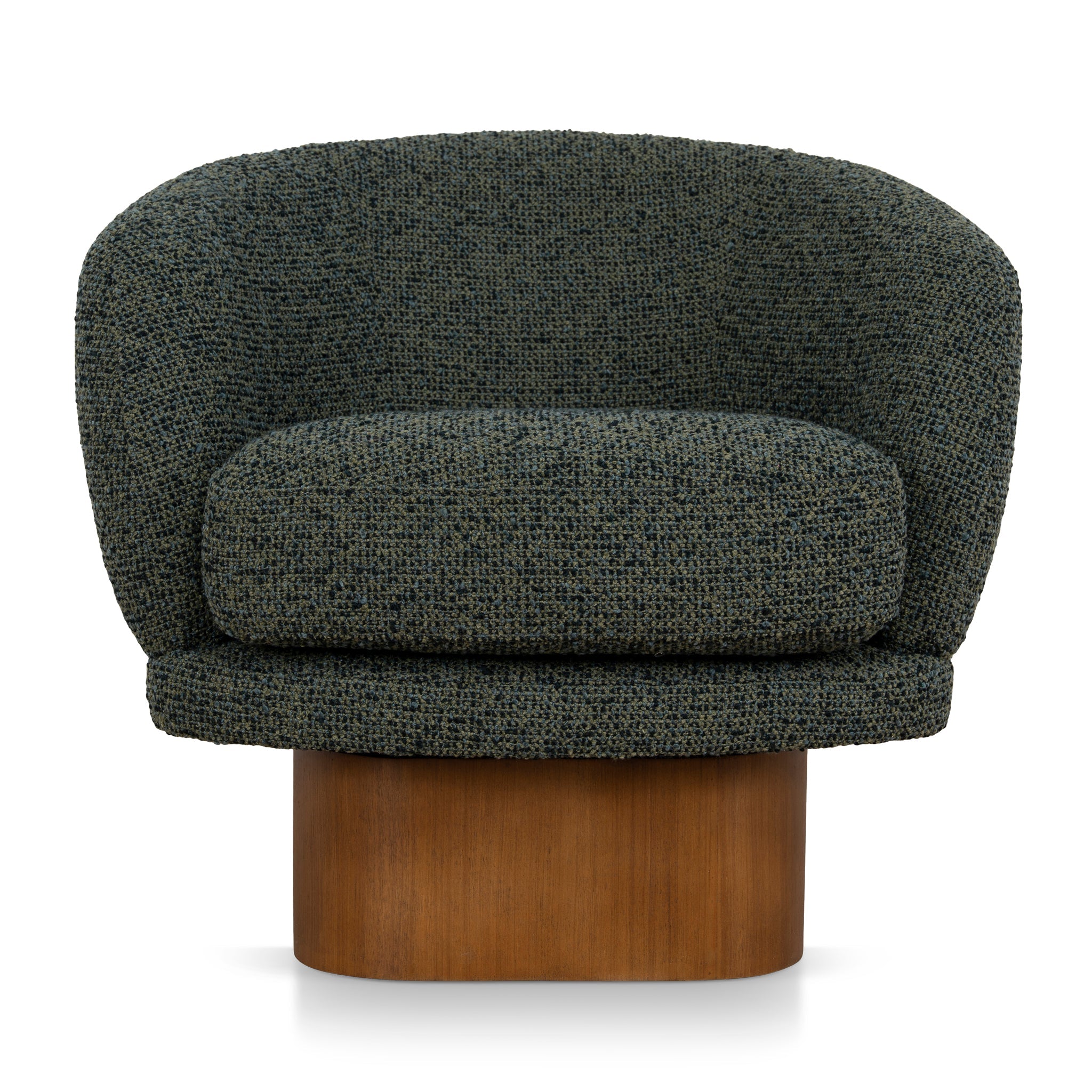 Odin Fabric Swivel Armchair - Dusky Green