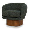 Odin Fabric Swivel Armchair - Dusky Green