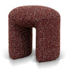 Everet 45cm Round Ottoman - Autumn Red