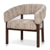 Sorello Walnut Armchair - Coconut Stripe