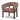 Sorello Walnut Armchair - Burgundy Stripe