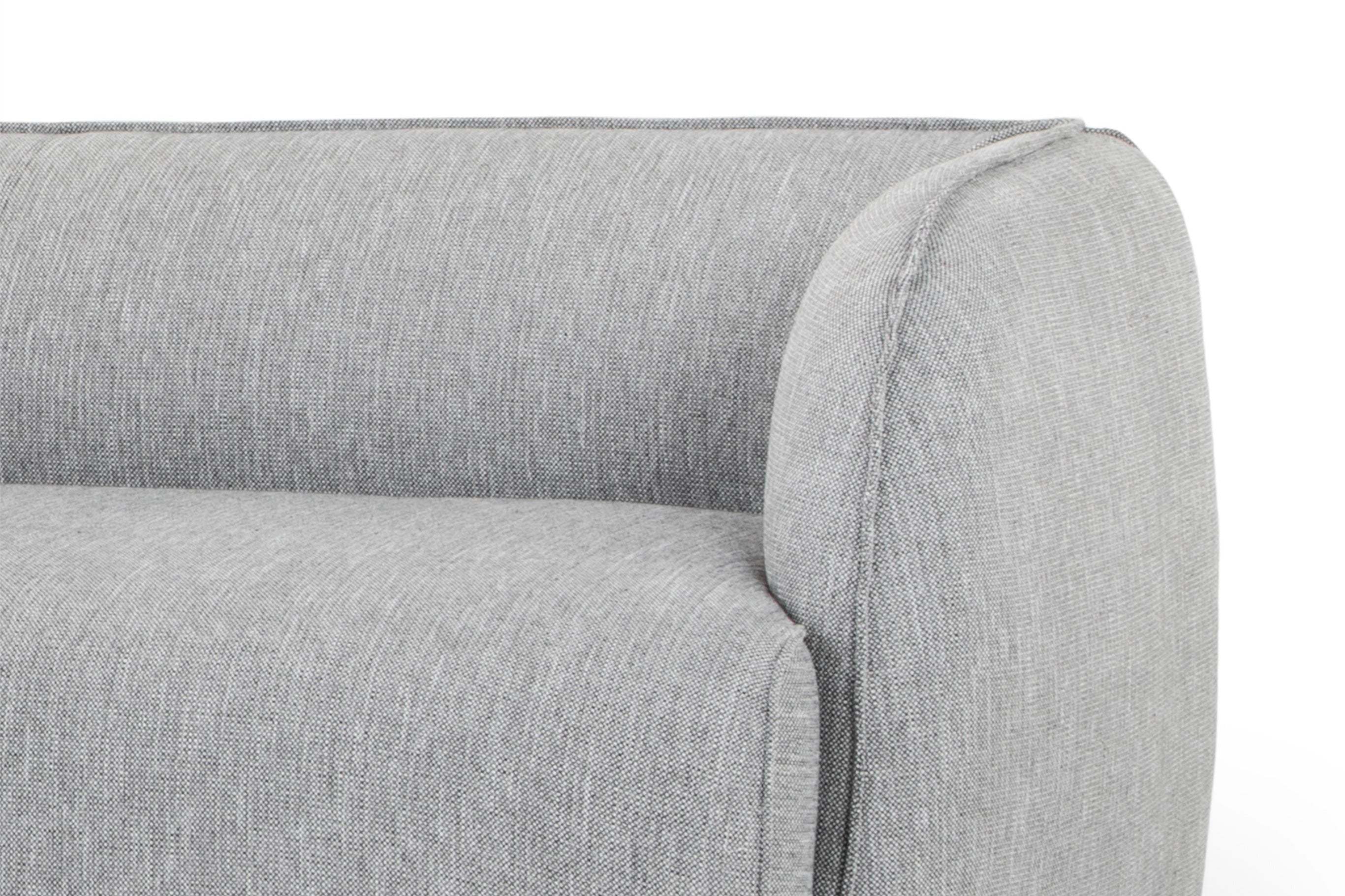Troy 3 Seater Left Chaise Sofa - Graphite Grey