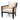 Marion Rattan Armchair - Black with Sand White