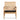 Castro Rattan Armchair - Distress Natural and Black Seat