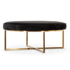 Bianka 100cmx46cm Ottoman - Black Velvet