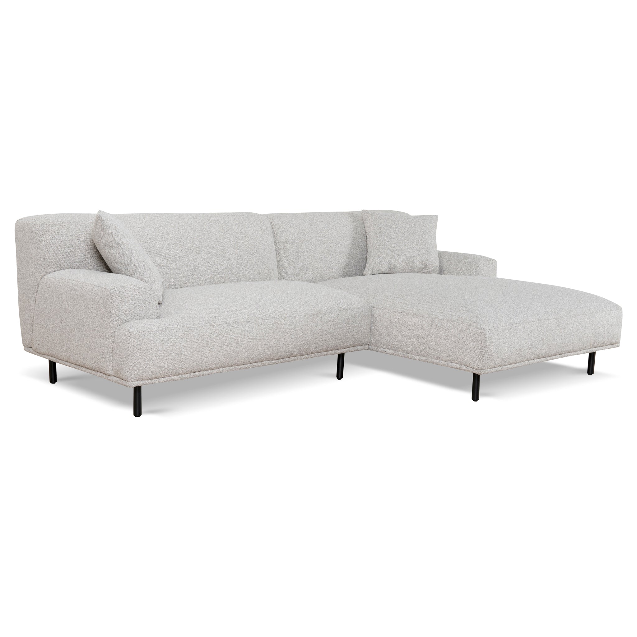 Jasleen Right Chaise Sofa - Clay Grey