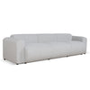 Elita 4 Seater Fabric Sofa - Silver Grey Boucle
