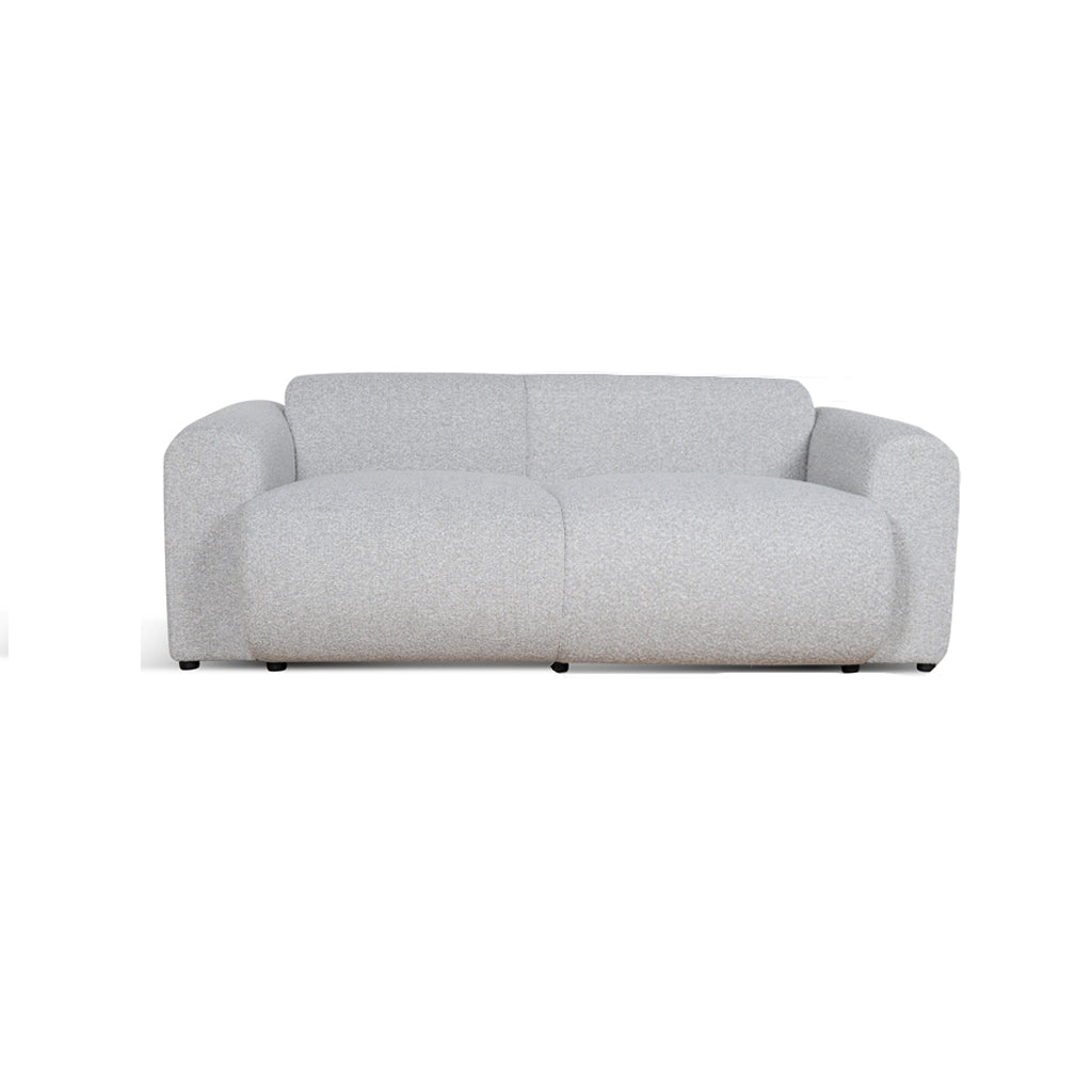 Elita 3 Seater Fabric Sofa - Silver Grey Boucle
