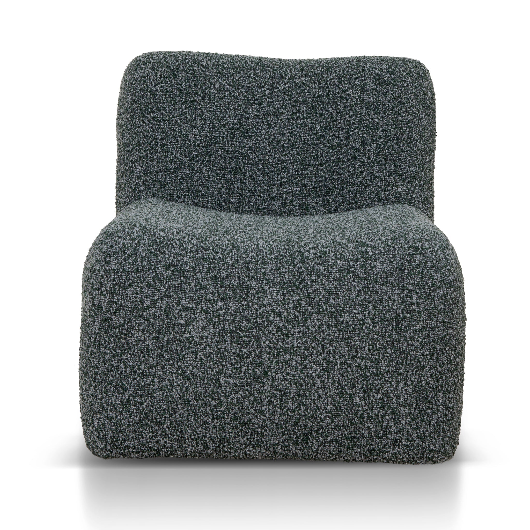 Saini Fabric Lounge Chair - Green Boucle