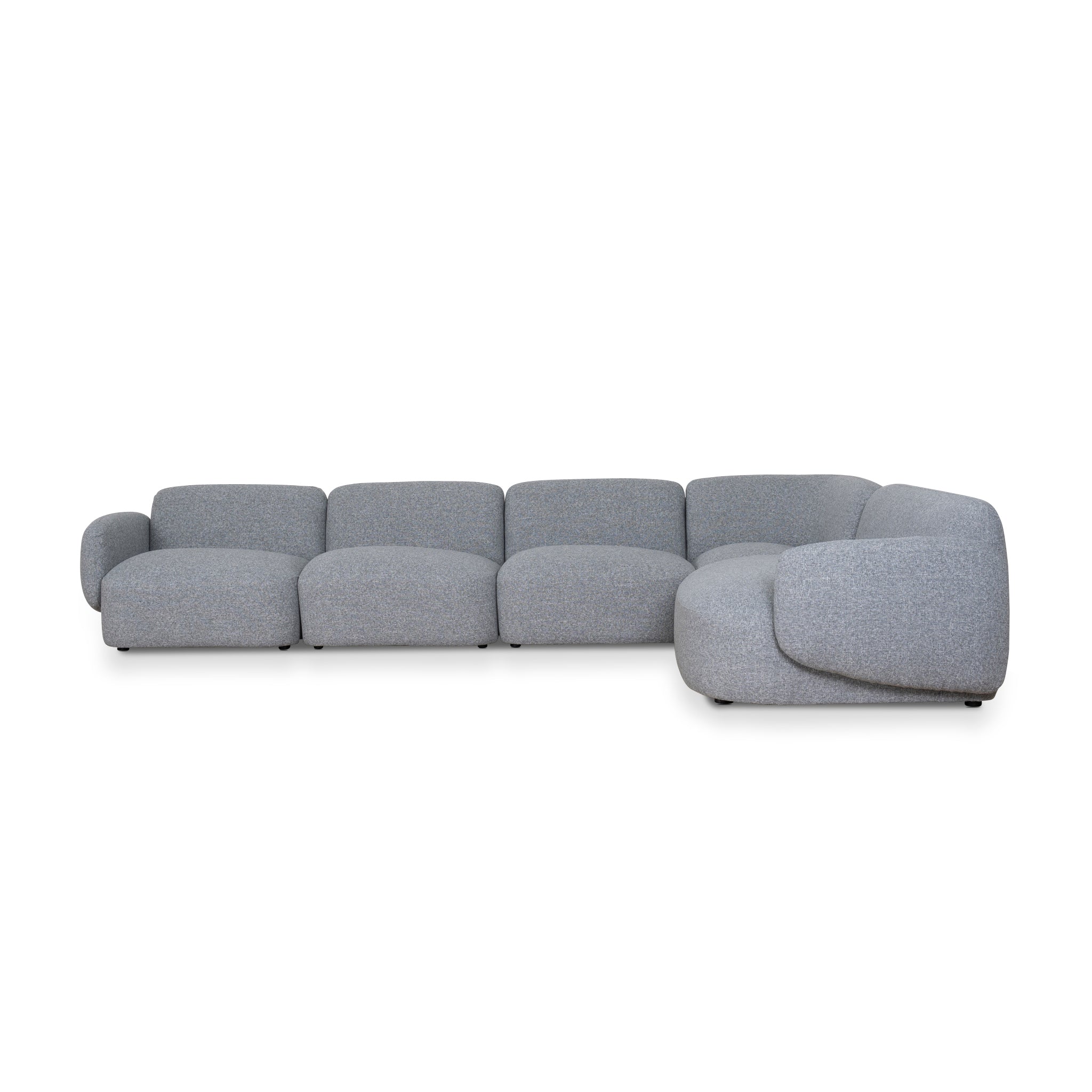 Gosling Right Chaise Modular Sofa - Glacier Grey