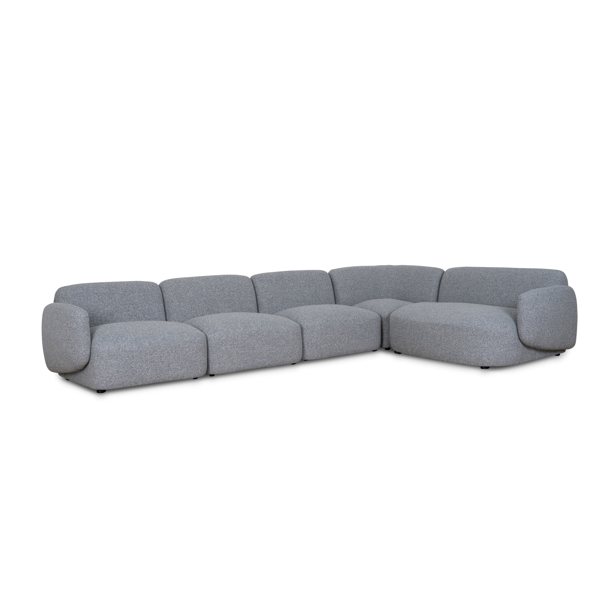 Gosling Right Chaise Modular Sofa - Glacier Grey