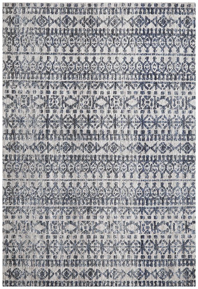 Lavina Tara Navy Grey Rug