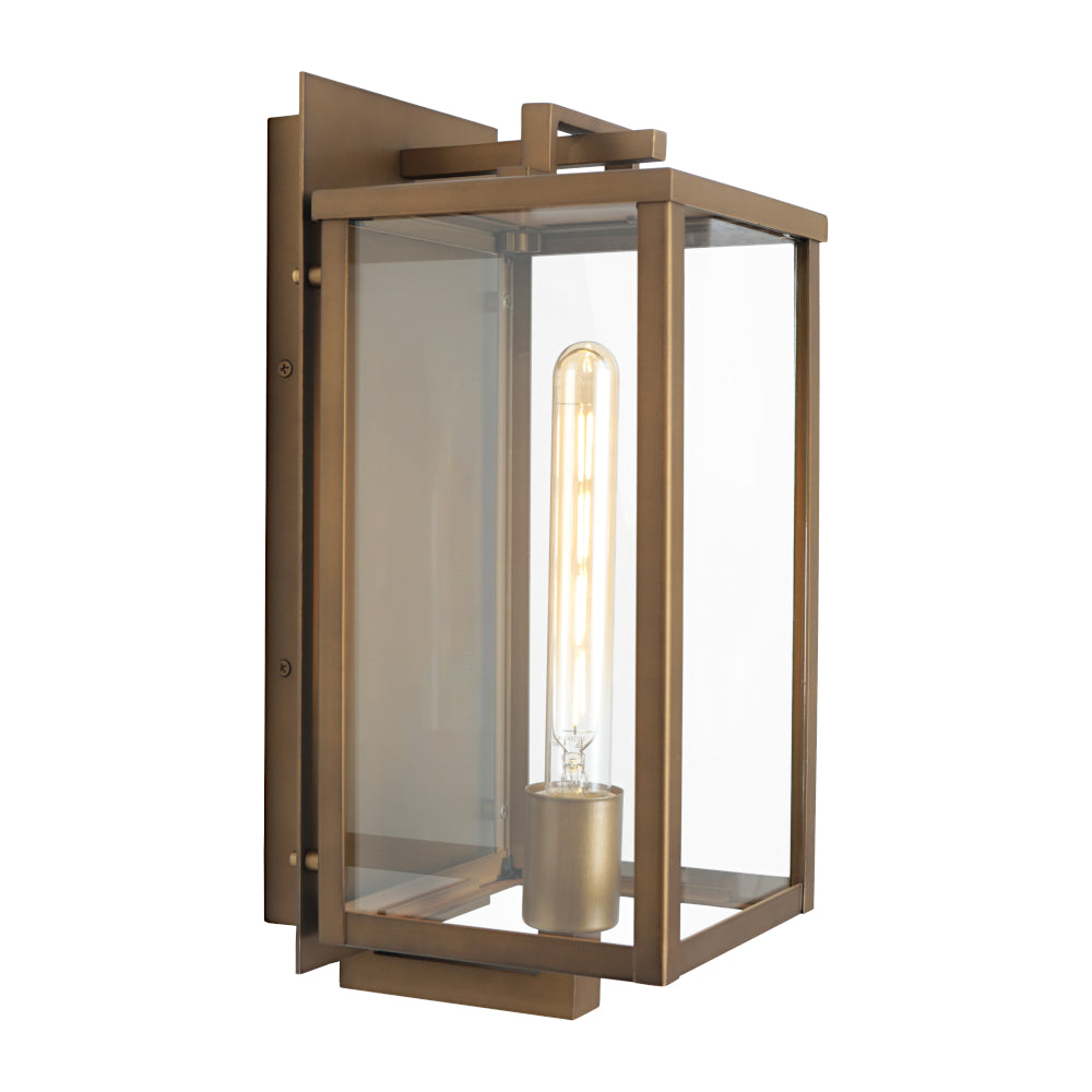 Ludlow 1 Light Exterior Wall Light - Aged Brass