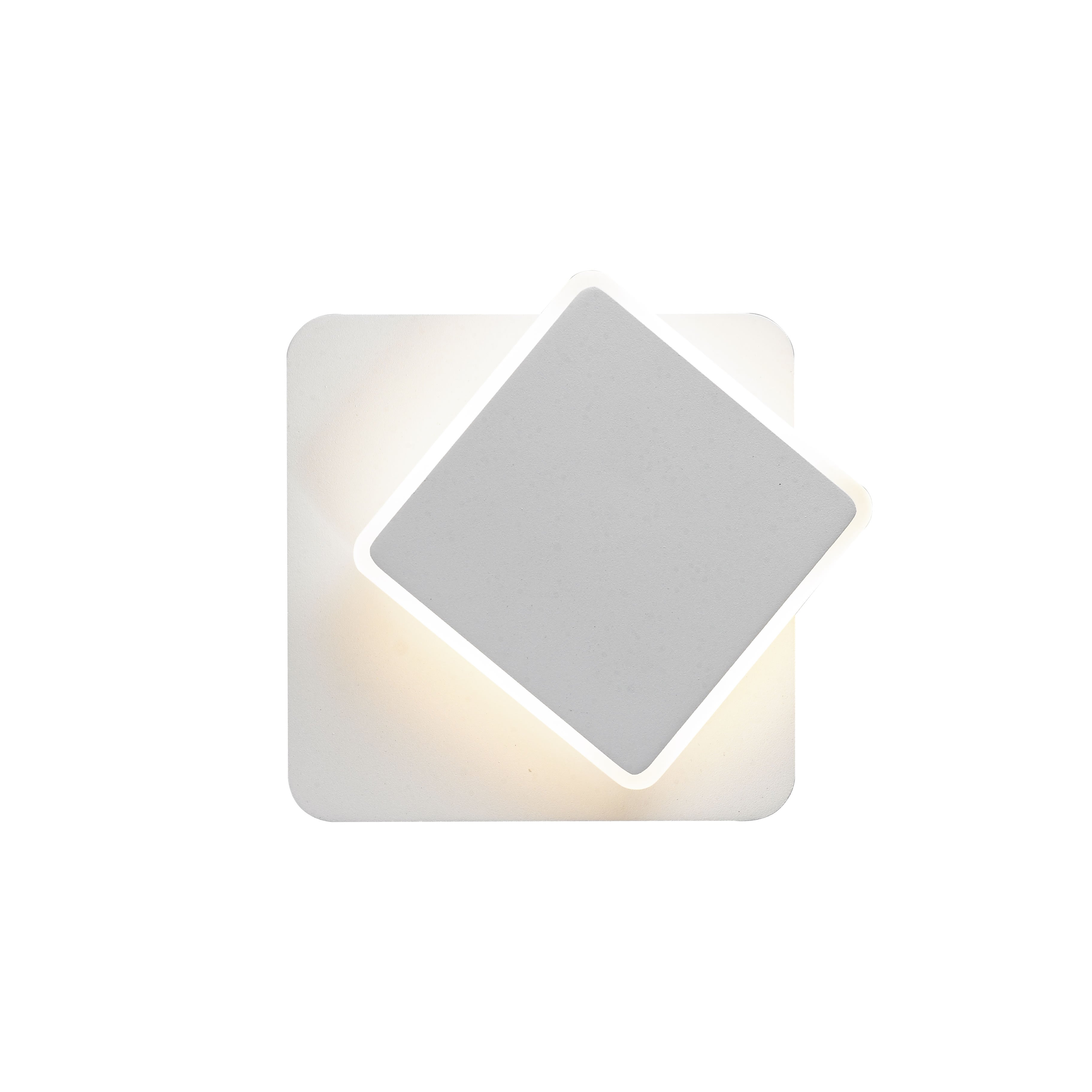 Wall Int S/M City 6W Square Rotatable White Dim Tri 3K/4K/5.7K 328 Lm
